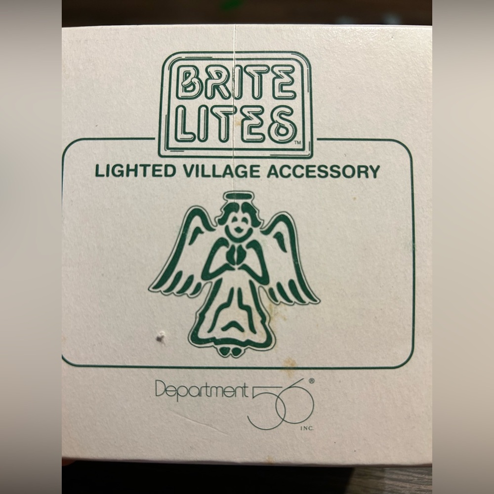 Vintage Department 56 Brite Lites Lighted Village Accessory Angel #52671 - Picture 1 of 3